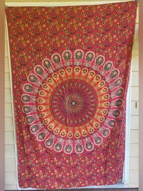 Indian Mandala Fabric Wall Hanging Boho Yoga Meditation Dorm 82x55